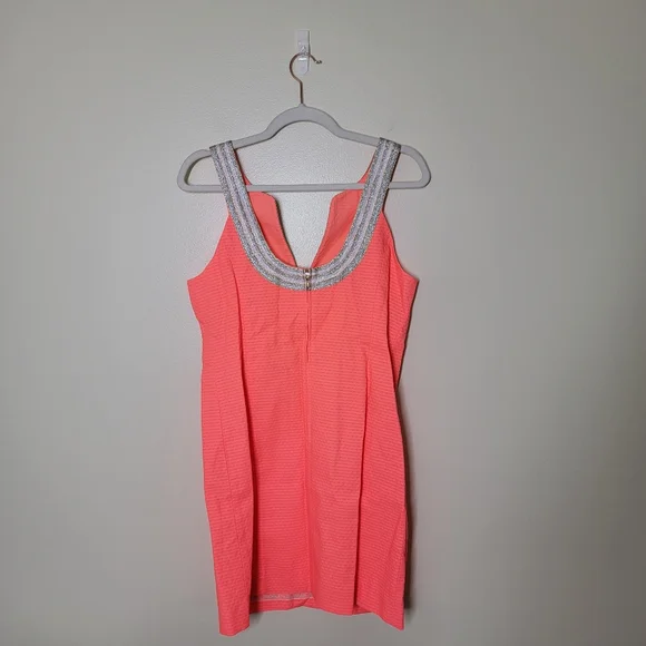 NWT Lilly Pulitzer Valli Shift Dress Cayene Coral Size 8 - Picture 6 of 6